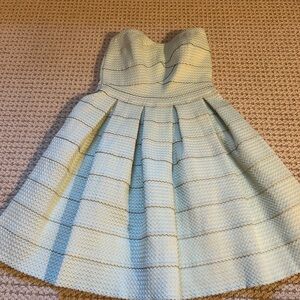 Charming Mint and Cream elastic band dress